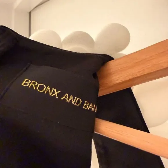 NWOT BRONX AND BANCO Estelle Black and White Mini Dress - Picture 7 of 16